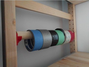 ivar dowel shelf mount organization ikea storage tape holder 3d print model - Mito3D
