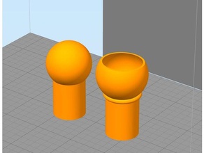 ball socket joint 3d printing hinge hip shoulder swivel turn twist 3d print model - Mito3D