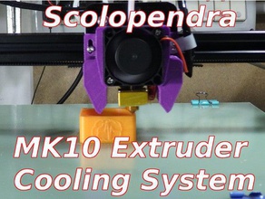 mk10 extruder cooling scolopendra - tronxy x3 x3s x5s 3d printing 3dprintable printer parts active cooler duct fan hotend nozzle sgabolab 3d print model - Mito3D