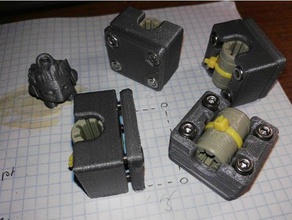 zip-tie 2part bearing block - lm8uu igus drylin rj4jp-01-08 3d printer parts anet a8 holder 3d print model - Mito3D