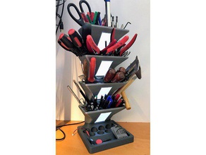 customizable tool organizer diy desk hand tools sucks holder 3d print model - Mito3D