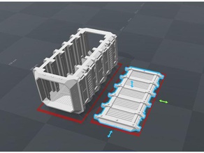 forgecrate w separates Dach Gebäude & Strukturen Gelände wargaming warhammer 3d print model - Mito3D