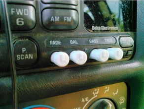 chevrolet s10 sintonizador de rádio botão partes chevy 3d print model - Mito3D