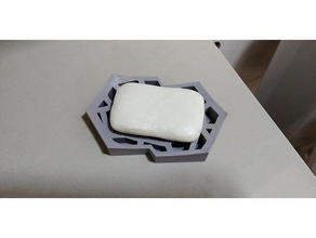 voronoi soap dish w base bathroom 3d print model - Mito3D