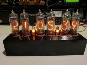 simple case tubehobby ncv21 nixie clock electronics chassis in-14 tubes 3d print model - Mito3D