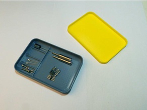Deckel Teile-Schublade - Elektronik cover Teile Fach 3d print model - Mito3D