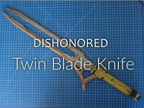 dishonored morte estranho twin lâmina de faca jogos vídeo prop jogo arma 3d print model - Mito3D