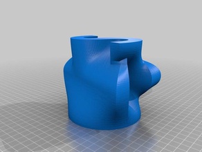 initiale lissée vase sculptures 3d print model - Mito3D