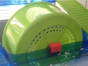 clip-hamster tekerleği mili üzerinde evcil hayvan kafes hamster pin yedek parça kemirgen kafesi 3d print model - Mito3D