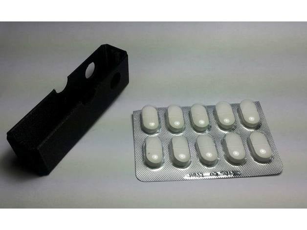 bolsillo con caja de pastillas los contenedores la píldora envase 3D print model - Mito3D