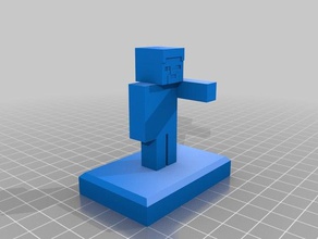 minecraft Figur 7 steve Skulpturen minecraft-Figuren 3d print model - Mito3D