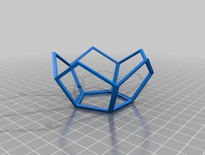 dodecaedro imprime sin apoyo - experimento matemáticas art creado freecad hecho de poliedro 3d print model - Mito3D