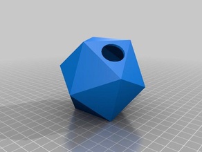 icosehedron bowl 3d printing container cool looking geometry holder idk shape 3d print model - Mito3D