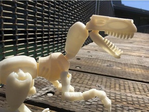 tinkerplay velociraptor - yuva yükseltme inşaat oyuncaklar aksiyon figürü topu ortak karakter yaratık dinozor poz verebiliyor buhar tinkercad 3d print model - Mito3D