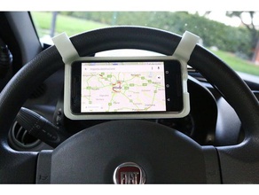 phone holder steering wheel automotive mobile phoneholder smartphone 3d print model - Mito3D
