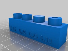 spaceing test di precisione del cilindro stampa in basso a 0,15 mm Stampa 3d prove 3d print model - Mito3D