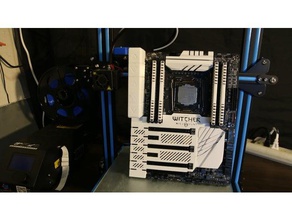 x99a sli plus mobo shroud witcher themed computer motherboard 3 3d print model - Mito3D