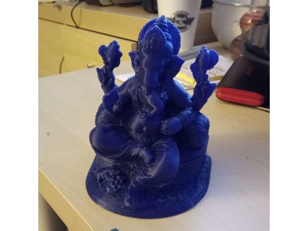 ganesh tarama sanat ganesha oturmuş 3D print model - Mito3D