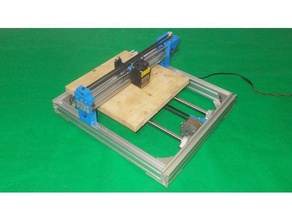 034-homemade laser draw mill plotter 3d printer arduino robotic drawing diy xy axis slide linear frame robotics homemade 3d print model - Mito3D