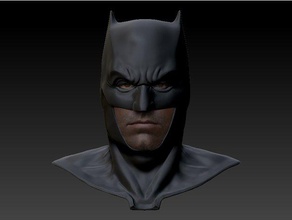 justice league batman cowl props 3dprintable 3d printing vs superman dawn dc comics freecad superhero 3d print model - Mito3D