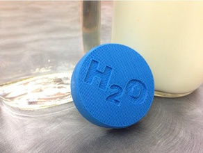 ninjaflex tapas de botella cocina y comedor la bottlecap el tapón cap flexible filamento h20 líquido leche derrame agua 3d print model - Mito3D