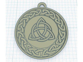 celtic knot pendant keychain accessories jewelry necklace 3d print model - Mito3D