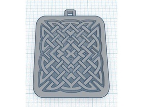 another celtic knot pendant keychain accessories jewelry 3d print model - Mito3D