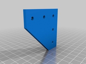 corner 90 angle bracket - profile 2020 20x20 5 holes 3d printing 3d print model - Mito3D