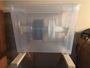 closed ikea filament holder box - shaft 3d printer accessories 3d print model - Mito3D