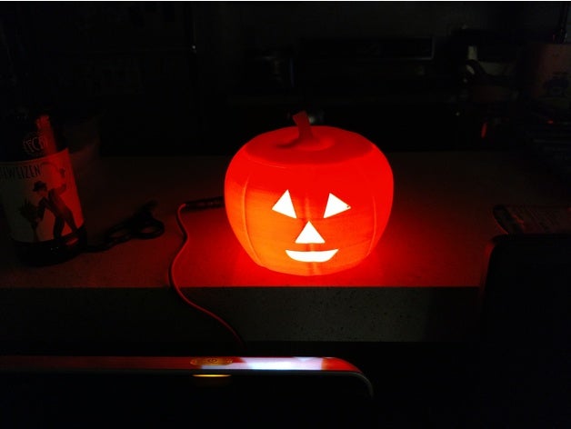 goofy pumpkin decor drprinting3d glowing halloween decoration prop props happy jack-o-lantern pumpkins 3D print model - Mito3D