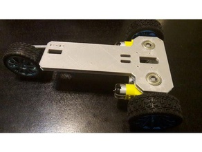 printed three-wheeled smart car kit - pimped hobby arduino smartcar 3d print model - Mito3D