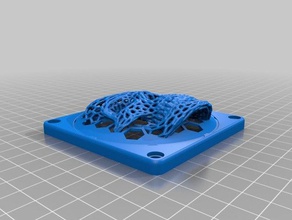 Ventoinha de 80mm crânio tampa da ventoinha Impressora 3d peças grelha fã 3d print model - Mito3D