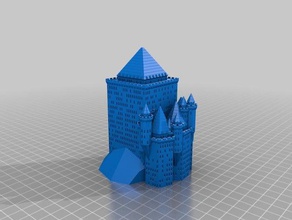 fantastic medieval castle 9 buildings & structures customized 3d print model - Mito3D