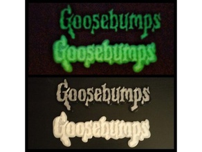 goosebumps 90s halloween decoration prop happy letters logo oldschool retro scary show tv logos 3d print model - Mito3D