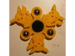 pikachu fidget spinner 12 mm bille en acier de poids jouets & jeux 3d print model - Mito3D