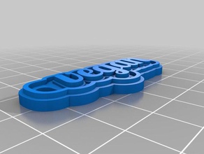 vegan Schlüsselanhänger kundengebundene 3d print model - Mito3D