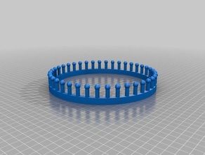 circular knitting loom 40 diy kundengebundene 3d print model - Mito3D