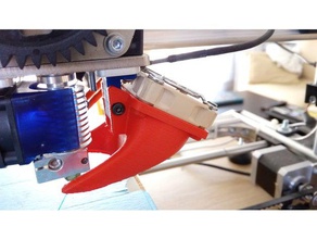 k8200 duct bracket 3d printer parts fan velleman 3d print model - Mito3D
