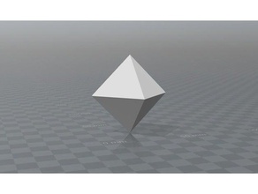 octaedro cúbicos de cristal biologia cristais geologia mineral minerais 3d print model - Mito3D