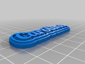 caroline Schlüsselanhänger kundengebundene 3d print model - Mito3D