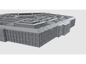 le pentagone bâtiments et structures arlington en virginie ministère de la défense militaires l'intelligence militaire washington, dc 3d print model - Mito3D