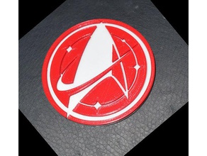 la scoperta di un logo oggetti scena badge star trek 3d print model - Mito3D