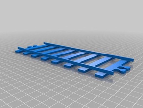 parametric train track toy & game accessories openscad rail railroad scad 3d print model - Mito3D
