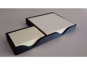 sticky pad holder office desk organizer organization post-it post note notes tray 3d print model - Mito3D