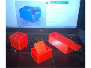 deslice la parte superior rebajo cuadro personalizador de impresoras 3d cnc los contenedores Impresora La impresión en contenedor personalizado personalizable almacenamiento caja carpintería 3d print model - Mito3D