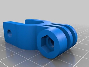 il mio personalizzato gopro supporto del manubrio la fotocamera su misura 3d print model - Mito3D