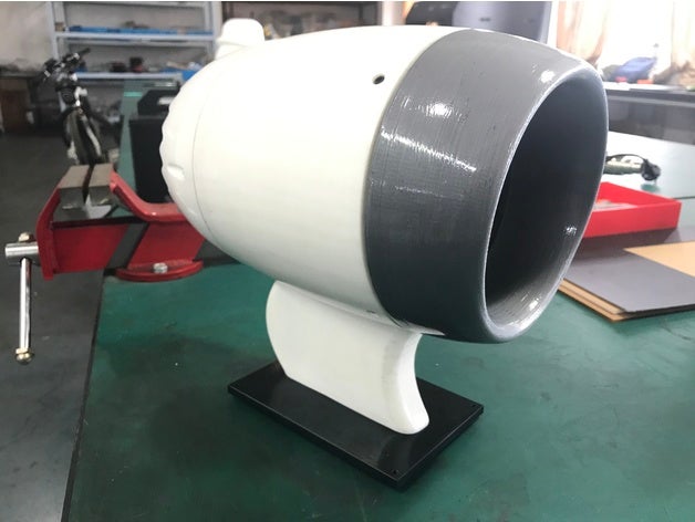 Die gedruckten 3d-jet-engine 3d Drucker Zubehör 775 motor fan fan-duct jet-engine 3D print model - Mito3D