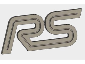ford focus rs logo porte-clés en 2017 accessoires autodesk fusion 360 le la trousseau de clés 3d print model - Mito3D