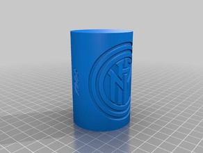 inter vase zanetti édition bureau de calcio le fc internazionale l'inter serie soccer spirale vaso 3d print model - Mito3D