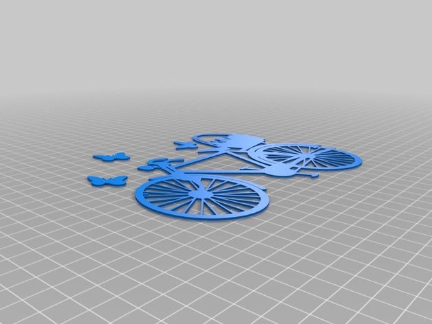 bicicleta vintage bike chipboardembellishmentscrapscrapbooking 3d printing 3D print model - Mito3D